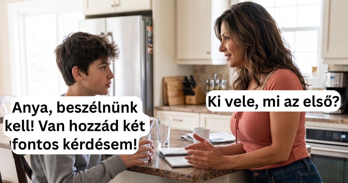 A kamasz srác sarokba szorította az édesanyját a kérdéseivel