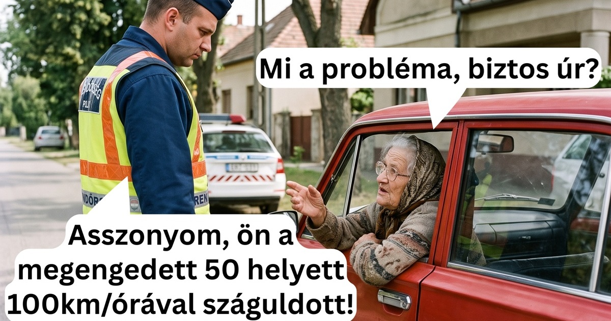 Ilonka néni 100-al száguldott a faluban, de megvolt rá a nyomós oka