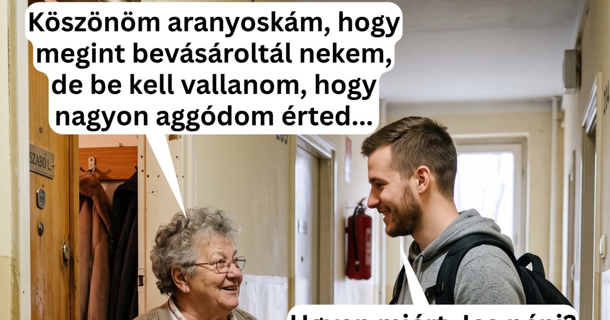 A néni a hálája mellett az aggodalmát is kifejezte a fiatal srác felé