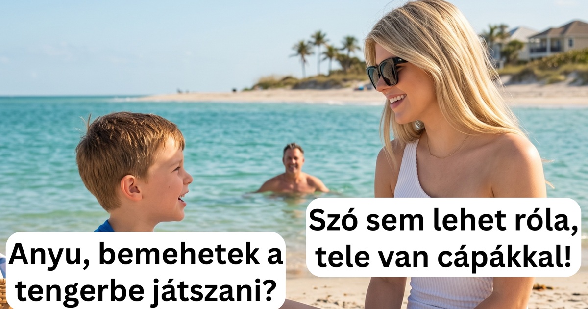 Az anyuka tudja, hol szeret a cápa