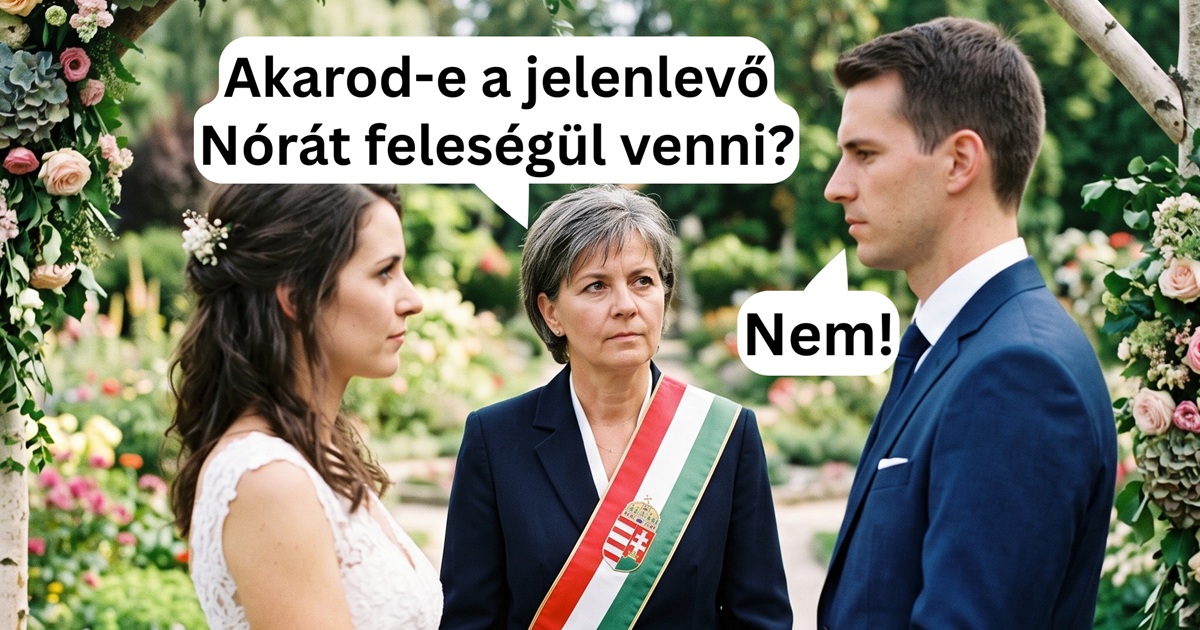 A vőlegény nemet mondott az esküvőn